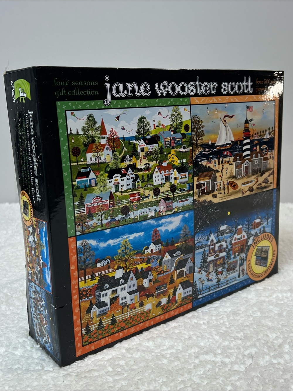 Ceaco Jane Wooster Scott Four Seasons 4 Each 500-Piece Jigsaw Puzzles